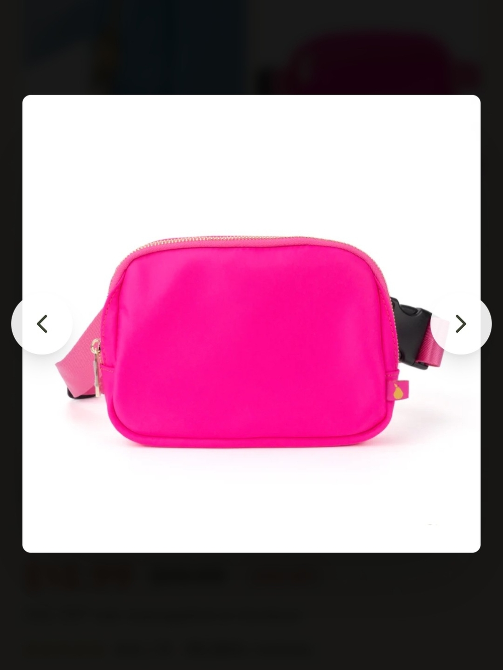 Hot Pink Nylon Crossbody/Sling Bag